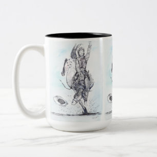 Caneca De Café Em Dois Tons Bronc De Olhos De Maçã