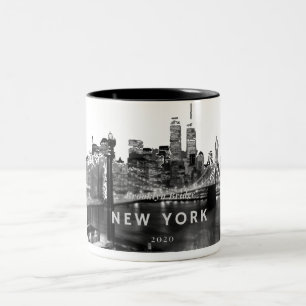 Caneca De Café Em Dois Tons Brooklyn Bridge - Mug de Café De Dois Toneladas