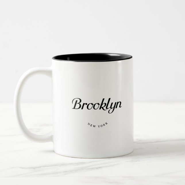 Caneca De Café Em Dois Tons Brooklyn NY (Esquerda)