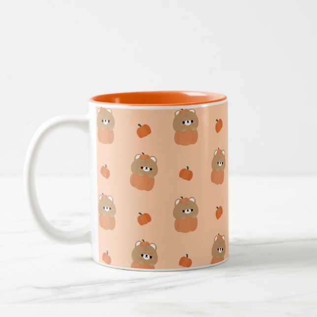 Caneca De Café Em Dois Tons Brown Bear Halloween (Esquerda)