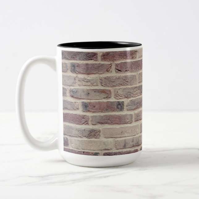 Caneca De Café Em Dois Tons Brown Brick Wall (Esquerda)