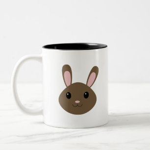 Caneca De Café Em Dois Tons Brown Bunny Adorável