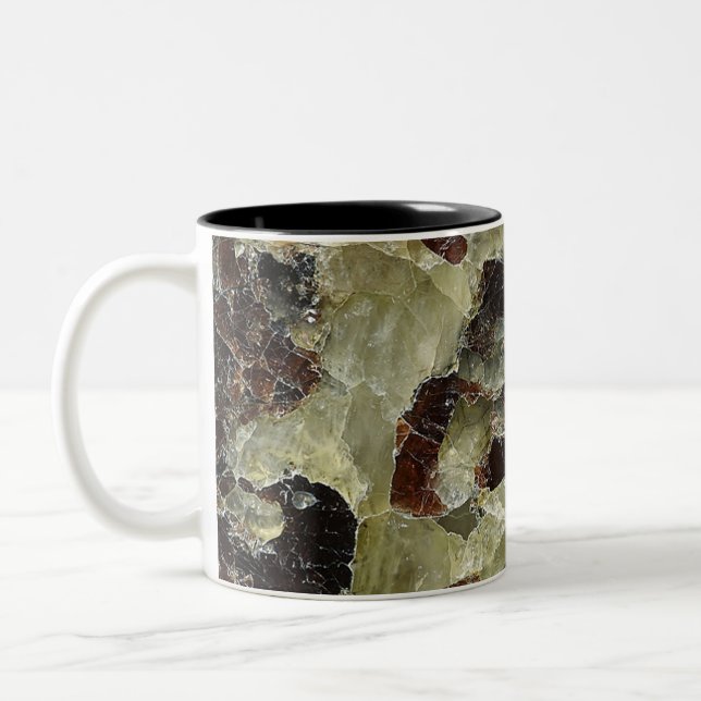 Caneca De Café Em Dois Tons Brown Marbled Quartz (Esquerda)