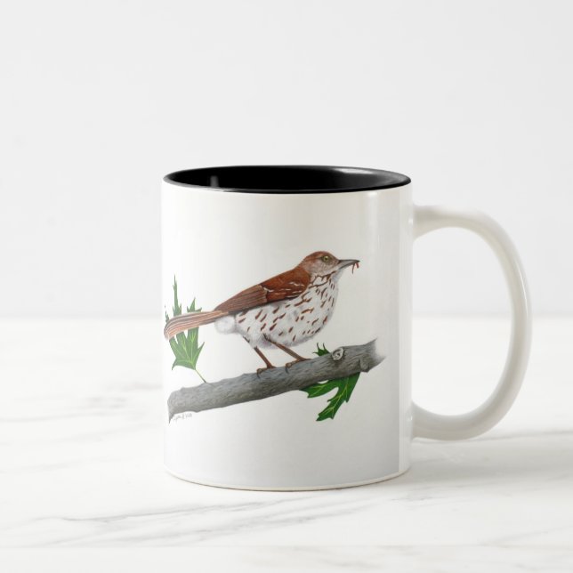 Caneca De Café Em Dois Tons Brown Thrasher Inspirational Mug (Direita)