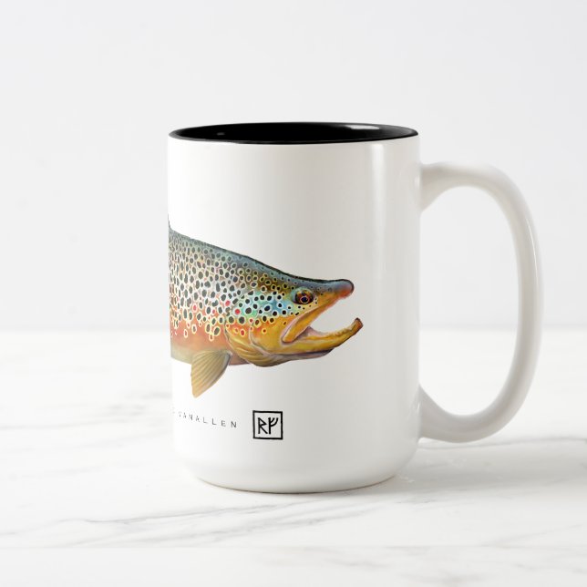 Caneca De Café Em Dois Tons Brown Trout Mug (Direita)