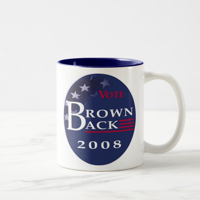 Caneca De Café Em Dois Tons Brownback para a caneca do presidente café (Direita)