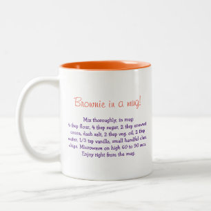 Caneca De Café Em Dois Tons Brownie em uma caneca personalizada