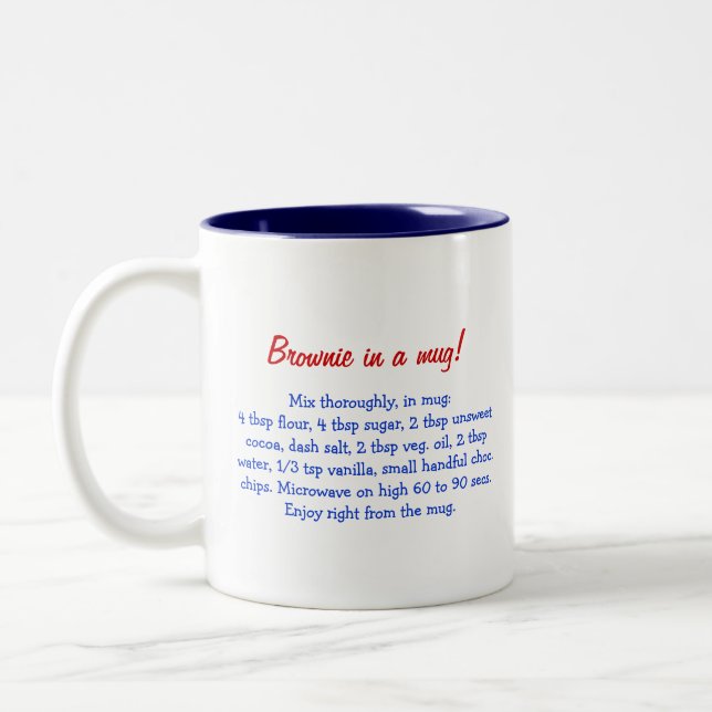 Caneca De Café Em Dois Tons Brownie em uma caneca presente personalizado com r (Esquerda)
