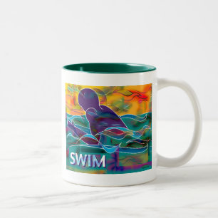 Caneca De Café Em Dois Tons Bruços
