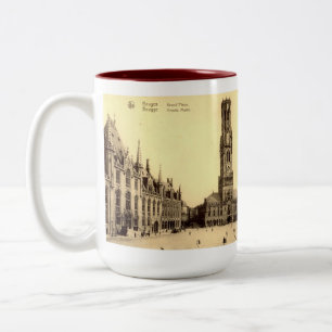 Caneca De Café Em Dois Tons Bruges Souvenir Mug
