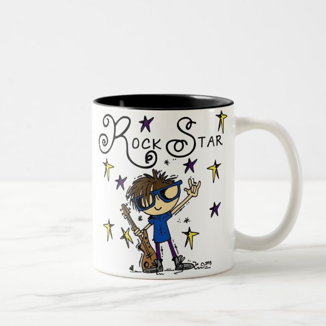 Caneca De Café Em Dois Tons Brunette Rock Star (Direita)