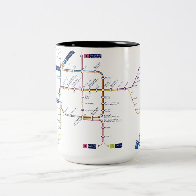Caneca De Café Em Dois Tons Brusell (metro) Mug (Centro)