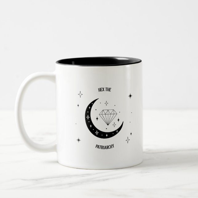 Caneca De Café Em Dois Tons Bruxaria Contra o Patriarcado (Esquerda)