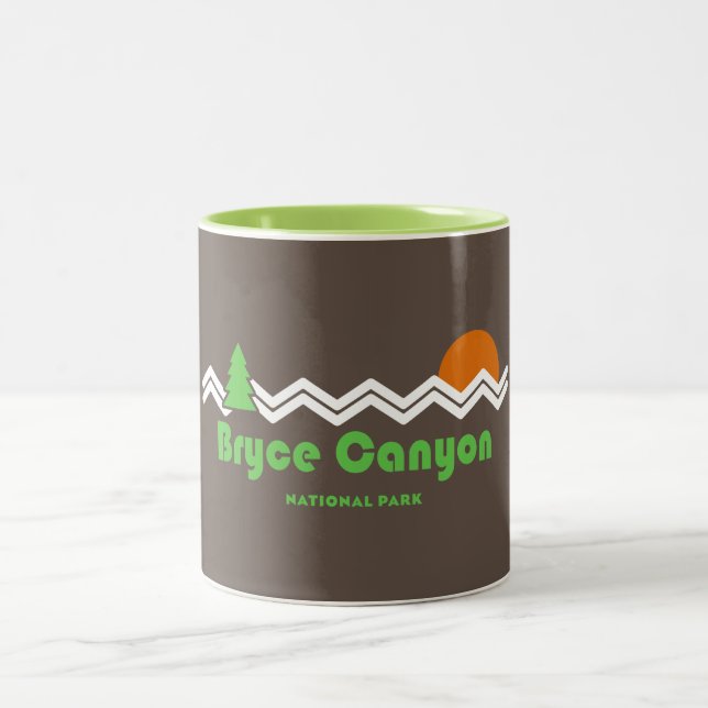 Caneca De Café Em Dois Tons Bryce Canyon National Park Retro (Centro)