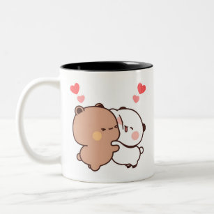Caneca De Café Em Dois Tons Bubu e Dudu, Panda E Casal Do Urso Brownie
