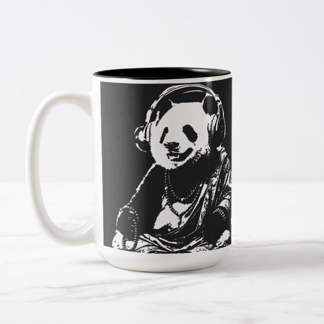 Caneca De Café Em Dois Tons Buda Panda (Esquerda)