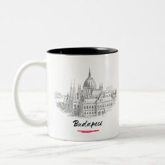 Caneca De Café Em Dois Tons Budapest - Hungary - Parliament