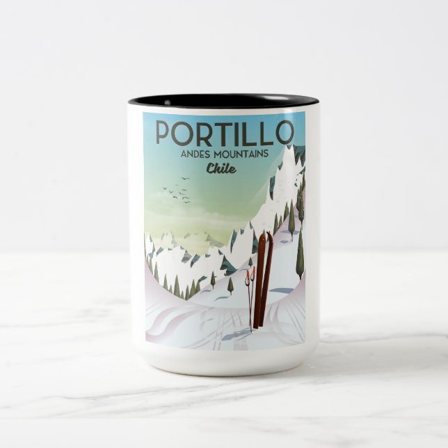 Caneca De Café Em Dois Tons Buenos Aires, poster de viagens da Argentina (Centro)