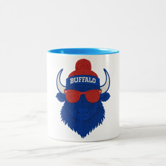 Caneca De Café Em Dois Tons Buffalo Football Crewneck Sweatshirt, Sunday Footb (Centro)