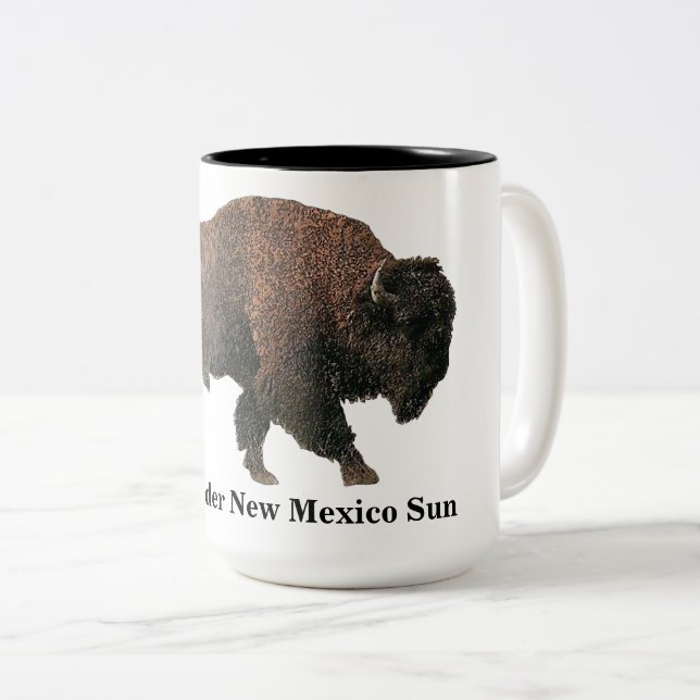 Caneca De Café Em Dois Tons Buffalo Norte-Americano (Frente Esquerda)