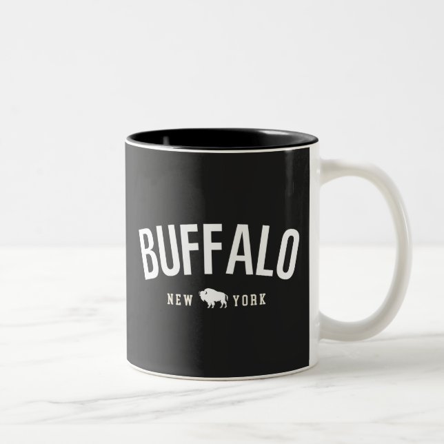 Caneca De Café Em Dois Tons Buffalo Nova York (Direita)