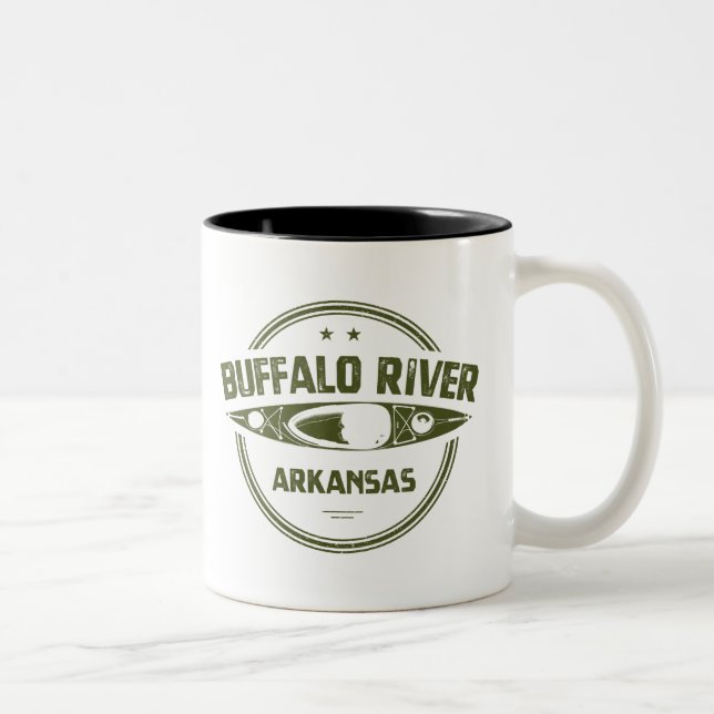 Caneca De Café Em Dois Tons Buffalo River, Arkansas (Direita)