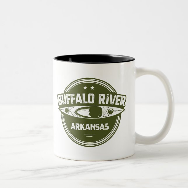 Caneca De Café Em Dois Tons Buffalo River, Arkansas (Direita)