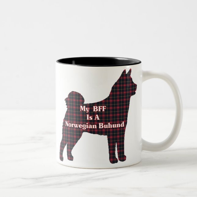 Caneca De Café Em Dois Tons Buhund BFF Mug Norueguês (Direita)