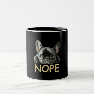 Caneca De Café Em Dois Tons Buldogue Francês Franchie Nope Gifts