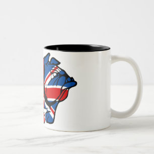 Caneca De Café Em Dois Tons Buldogue impressionante de Union Jack