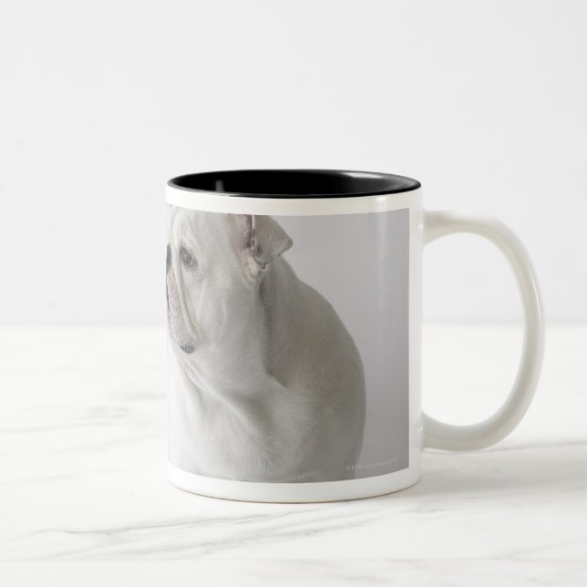 Caneca De Café Em Dois Tons Buldogue inglês branco (Direita)