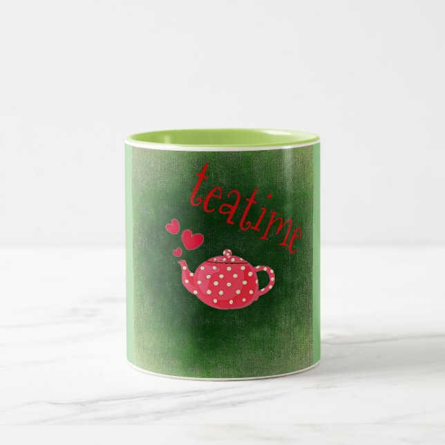 Caneca De Café Em Dois Tons Bule de Chá Rosa Hora do Chá (Centro)