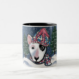 Caneca De Café Em Dois Tons Bull Terrier Miniatura