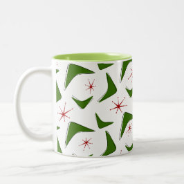 Caneca De Café Em Dois Tons Bumerangas e Estrelas