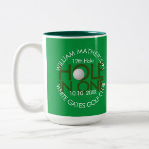 Caneca De Café Em Dois Tons Buraco em Um Diversão Moderna