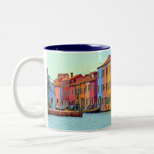 Caneca De Café Em Dois Tons BURANO - Veneza de laguna veneziana - Burano