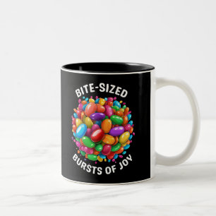 Caneca De Café Em Dois Tons Bursts de Alegria em tamanho de mordida