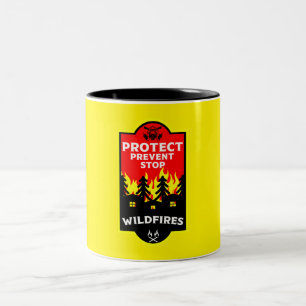 Caneca De Café Em Dois Tons Bush Wildfire Prevention