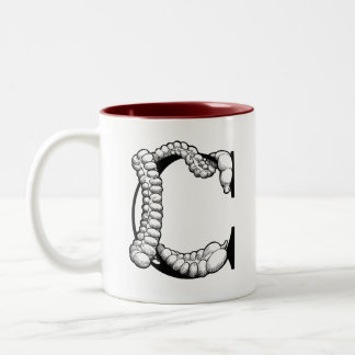 Caneca De Café Em Dois Tons C é para Colon (caneca)