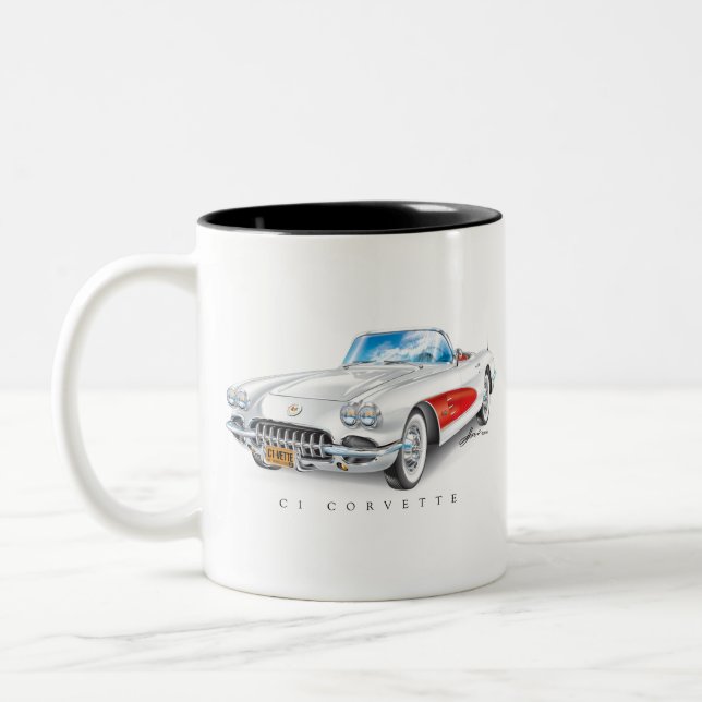 CANECA DE CAFÉ EM DOIS TONS C-ONE AUTOMOBILE ART (Esquerda)