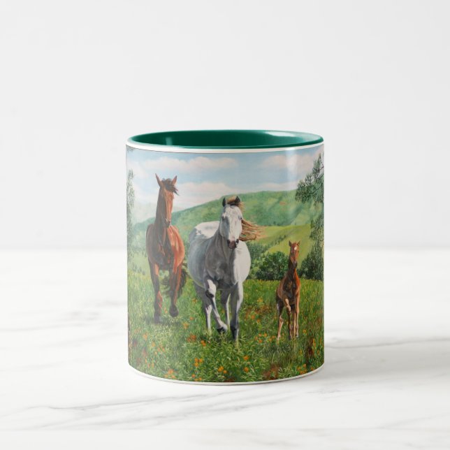 Caneca De Café Em Dois Tons caballos (Centro)