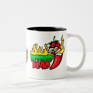 Caneca De Café Em Dois Tons Cabeça $18,95 da pimenta dois tonificados
