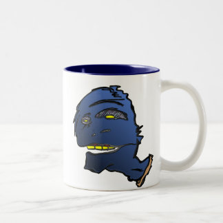 Caneca De Café Em Dois Tons Cabeça azul
