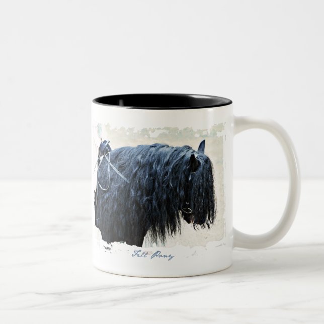Caneca De Café Em Dois Tons Cabeça de Cavalo Negro (Direita)