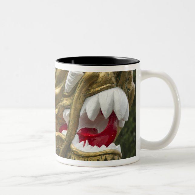 Caneca De Café Em Dois Tons Cabeça de dragão de barco chinês, Stanley Park (Direita)