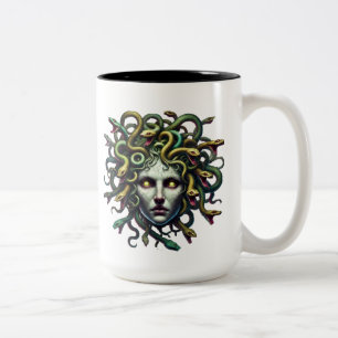 Caneca De Café Em Dois Tons Cabeça de Madusa