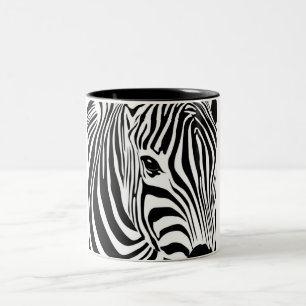 Caneca De Café Em Dois Tons Cabeça de Zebra
