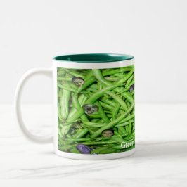 Caneca De Café Em Dois Tons Cabeças Verdes!