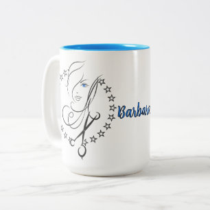 Caneca De Café Em Dois Tons Cabeleireiro Personalizado