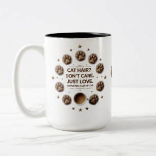 Caneca De Café Em Dois Tons Cabelo de Gato Não se importa com Mug de 15oz - Ga